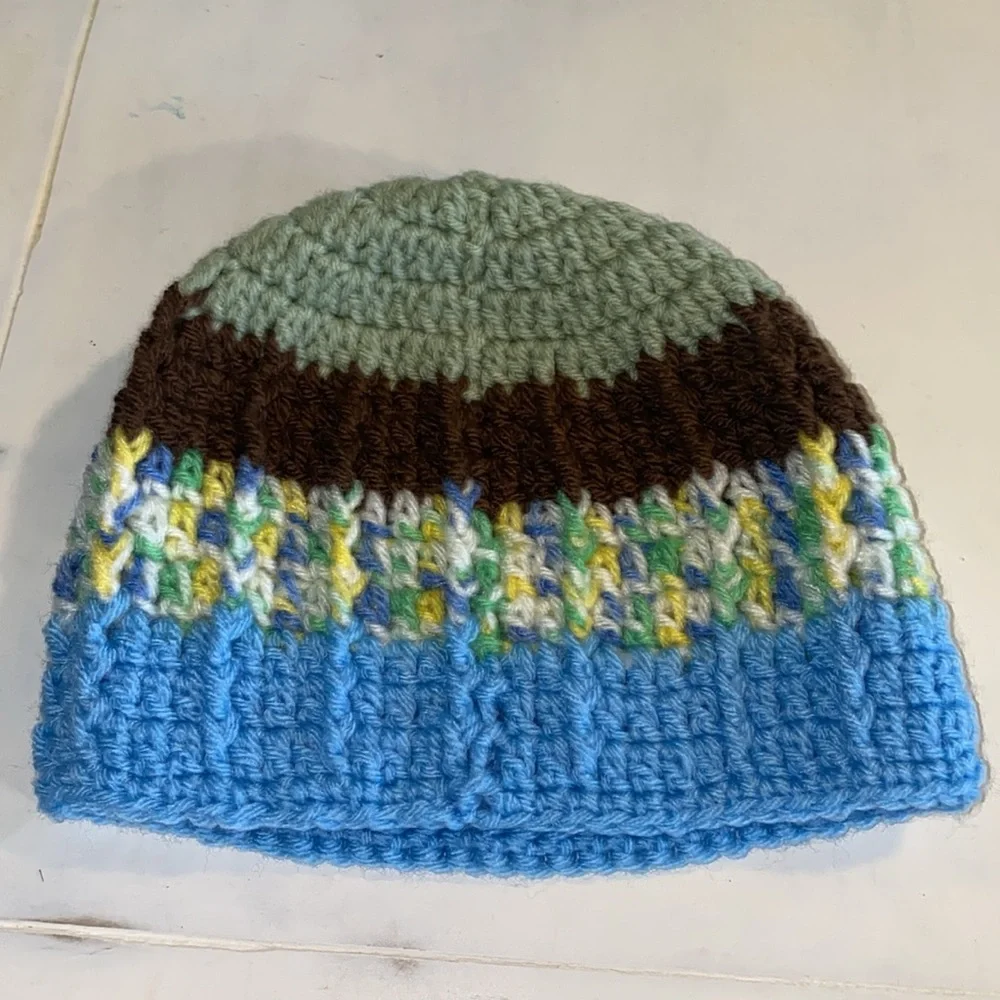 Unbranded Three Hand Knitted Adult‎ Beanies Multi Color